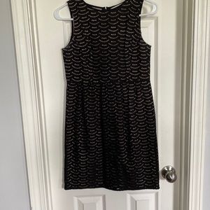 LOFT black eyelet tank dress